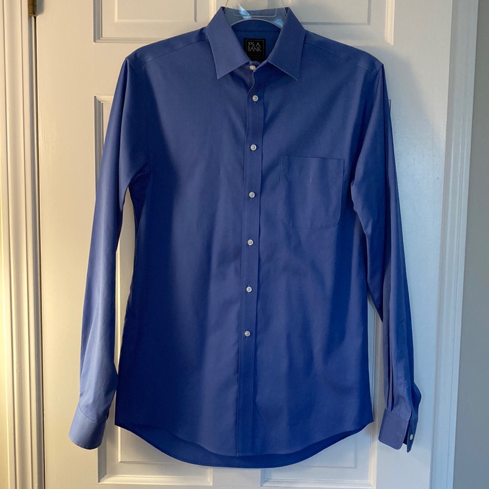 Jos. A. Bank Traveler 100% Cotton Slim Fit Shirt M (15 1/2 - 35)